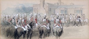 Escolta montada en el Palacio de St James, Londres, 1848
