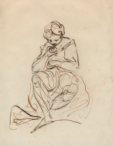 Estudio de una mujer sentada de Sir Joshua Reynolds