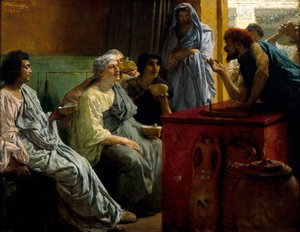 La tienda de vinos, 1869-1874 de Sir Lawrence Alma Tadema
