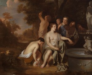 Diana y sus ninfas en una fuente