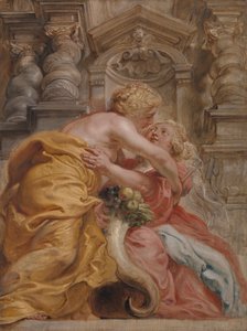 La paz abraza la abundancia de Sir Peter Paul Rubens
