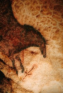 Caballo galopante en la cueva de Lascaux, Francia.