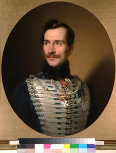 Portrait du prince Mikhail Fiodorovich Golitsyn (1800-1873) - Peinture de Sandor Kozina (1808-1873), huile sur toile (68x55 cm), debut 1840 - Portrait of Prince Mikhail Fiodorovich Golitsyn, Oil on canvas by Sandor Kozina, Early 1840s) State History Museum
