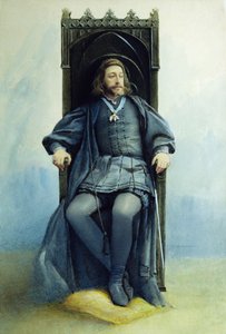 Gran Duque Konstantin Konstantinovich como Hamlet en la obra de teatro de William Shakespeare el 21 de febrero de 1899, 1899 de Sofia Ivanovna Kramskaya