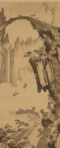 Leones en el Puente de Piedra del Monte Tiantai, 1779 de Soga Shohaku