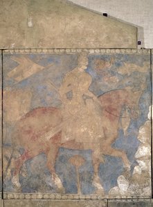 El heroico Rustam, de Penjikent, primera mitad del siglo VIII