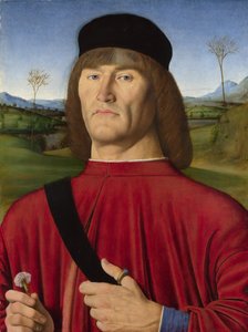 Un hombre con un clavel, c. 1495 de Solari