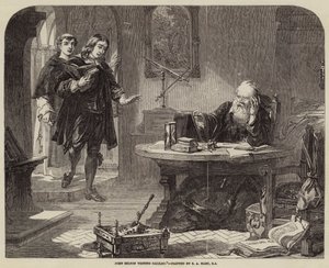 John Milton visitando a Galileo de Solomon Alexander Hart
