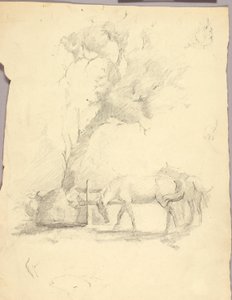 Caballos y árboles de Solon H. Borglum