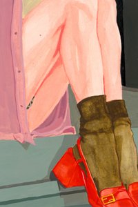 Piernas de colores, zapatos rojos de Sophia Novosel