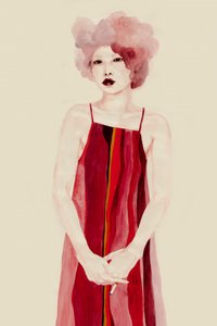 Retrato con vestido rojo de Sophia Novosel