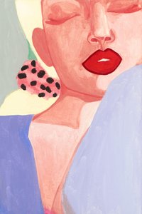Labios rojos serenos de Sophia Novosel