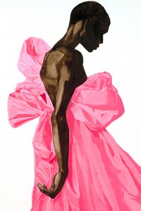 Vestido rosa intenso con lazo de Sophia Novosel