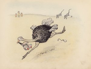 Ilustración para Little Twin Dragons de S Rosamond Praeger (litografía en color)