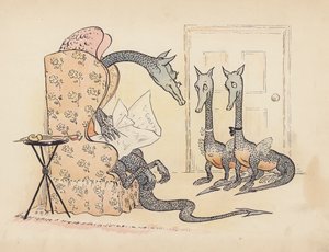 Ilustración para Little Twin Dragons de S Rosamond Praeger (litografía en color) de Sophia Rosamond Praeger