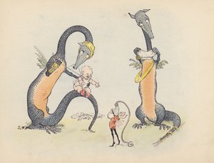 Ilustración para Little Twin Dragons de S Rosamond Praeger (litografía en color) de Sophia Rosamond Praeger