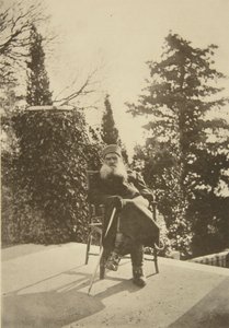 El autor ruso León Tolstói, Gaspra, Crimea, Rusia, 1902 de Sophia Andreevna Tolstaya
