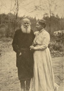 El autor ruso León Tolstói y su esposa, Sofía, Rusia, 23 de septiembre de 1910