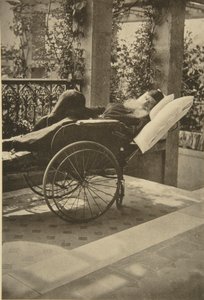 El autor ruso León Tolstói recuperándose en Gaspra, Crimea, Rusia, 1902 de Sophia Andreevna Tolstaya