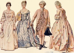 Ropa durante el Reinado de Jorge II 1750-1760, 1903, 1937