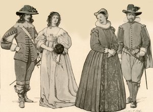 Ropa durante los reinados de Jacobo I y Carlos I 1607-1640, 1903, 1937