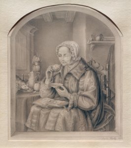 Mujer tomando café