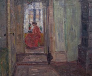 Interior (óleo sobre lienzo)