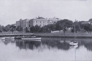 Tribunales de Justicia, Esplanade, Durban (foto en blanco y negro)