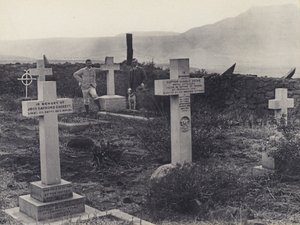 Tumbas de Oficiales en Majuba (foto en blanco y negro)