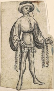 Un cortesano de pie de South German 15th Century
