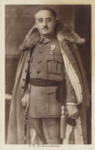 Francisco Franco, general y dictador español (foto b/n) de Spanish Photographer