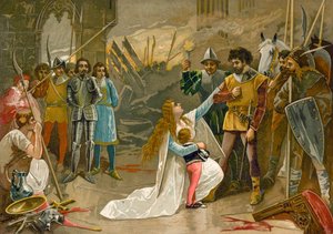 Abrazose a los pies del conquistador de Spanish School