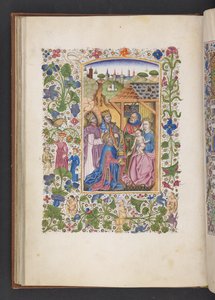 Agregar MS 50004 f.37v Adoración de los Reyes Magos, de un 