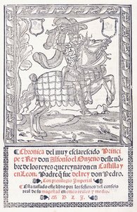 Alfonso XI, Rey de Castilla y León, a caballo, 1551 de Spanish School