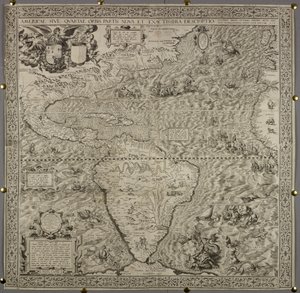 Una Nueva y Exacta Descripción de América y el Cuarto Mundo, por Diego Gutiérrez de Spanish School