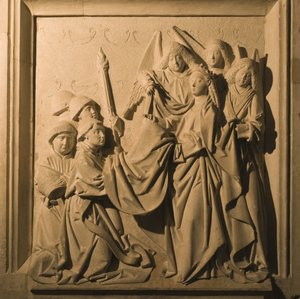 Bajorrelieve de San Ildefonso Recibiendo su Casulla, interior de La Mezquita, Córdoba, 1507 de Spanish School