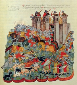 Escena de batalla, de la Biblia de la Casa de Alba de Spanish School