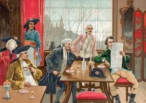 Café en París durante la Revolución Francesa de Spanish School