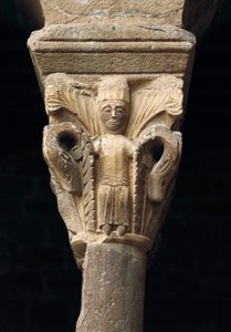 Capitel de una columna, de la Iglesia de Santa María de l
