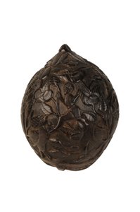 Caja de dinero tallada en coco, colonial español, c.1800 de Spanish School
