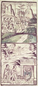 Códice de la conquista de México: los emisarios de Moctezuma II, emperador azteca, al encuentro de los españoles de Spanish School