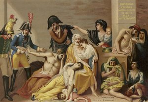 Copia de una pintura titulada Hambre de Spanish School