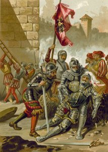 Muerte de Carlos III, Duque de Borbón, en el Saqueo de Roma, 1527 de Spanish School