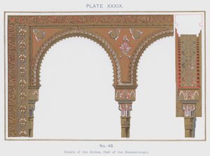 Detalles de los arcos, Sala de los Abencerrajes de Spanish School