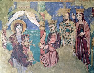 Mural de la Epifanía de la Iglesia de Navasa, Huesca de Spanish School