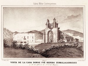 Primera Guerra Carlista (1833-1840): la casa del General Carlista Tomás Zumalacárregui fue herido tras el sitio de Bilbao de Spanish School