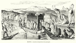 Comitiva fúnebre camino a una necrópolis en el Antiguo Egipto de Spanish School