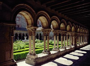 Claustro del jardín en el Monasterio de Las Huelgas, c.1180 de Spanish School