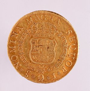 Moneda de oro (8 escudos) de España: reinado de Fernando VI (1759)