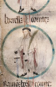 Retrato de Borrell II (934-992), Conde de Barcelona. Miniatura en 